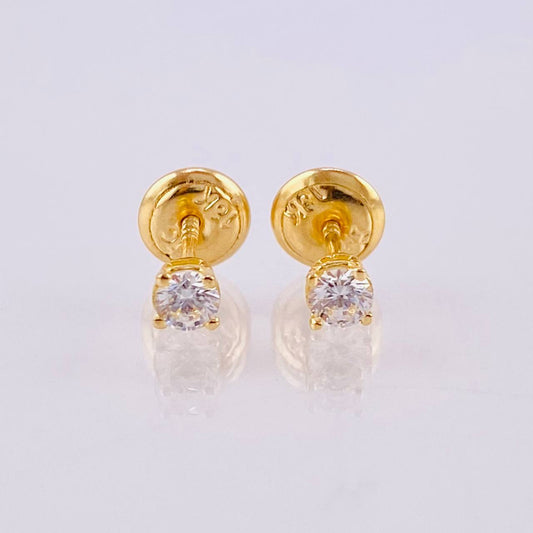 Topos Cuatro Garras 0.7 g / in / 3.2 mm Oro Amarillo 18K