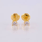 Four Claw Stud Earrings 0.7gr / 3.2mm 18K Yellow Gold *