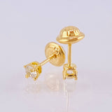 Topos Cuatro Garras 0.7 g / in / 3.2 mm Oro Amarillo 18K