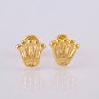Crown Stud Earrings 0.7gr / 7.85mm 18K Yellow Gold *