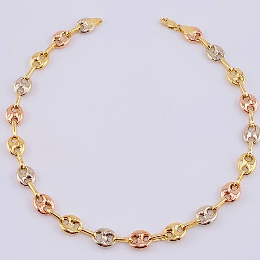 Tobillera Gc 5.05gr / 9 1/2 in / 6.3mm Tres Oros 18K