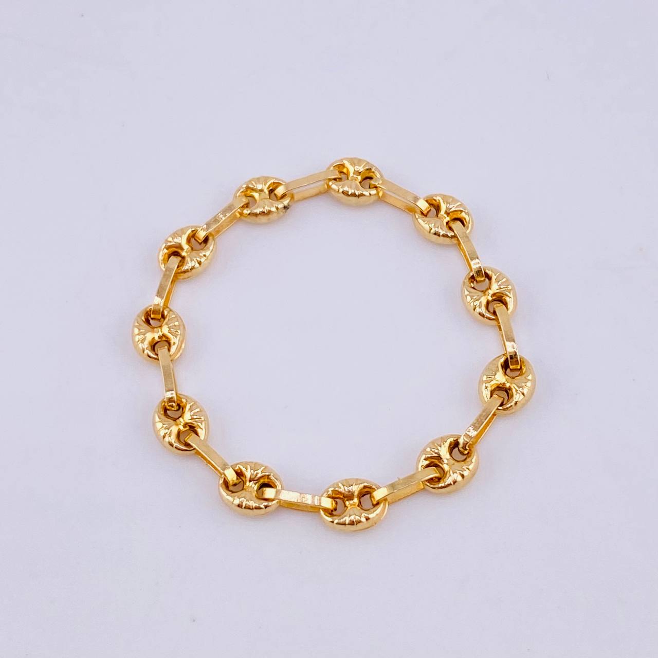 Anillo Gc Diamantado 0.9gr / T12 - T12 1/4 / 3mm Oro Amarillo 18K ©