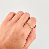 Anillo Gc Diamantado 0.9gr / T12 - T12 1/4 / 3mm Oro Amarillo 18K ©