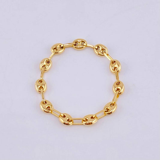 Anillo Gc 0.7gr / T9 1/2 / 3.1mm Oro Amarillo 18K ©