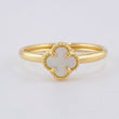 Clover White Mother-of-Pearl Ring 1.15 g / T6 1/2 Yellow Gold 18K
