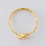 Clover White Mother-of-Pearl Ring 1.2 g / T5 3/4 Yellow Gold 18K