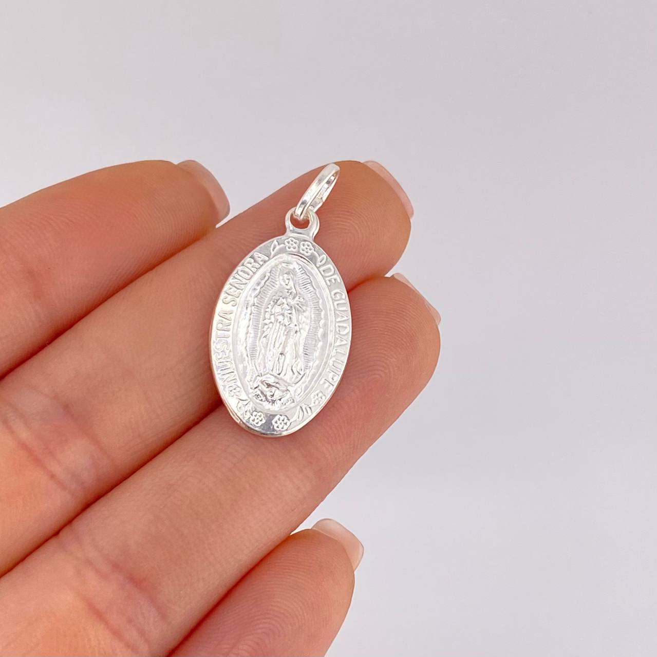 Pendant Virgin of Guadalupe 5.35 g / 1 1/2 in Silver 925