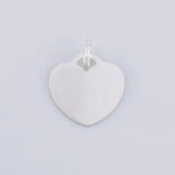 Heart Plate Pendant 1.35 g / 3/4 in Silver 925