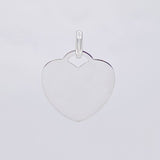 Pendant Heart Plate 1.35 g / 3/4 in Silver 925