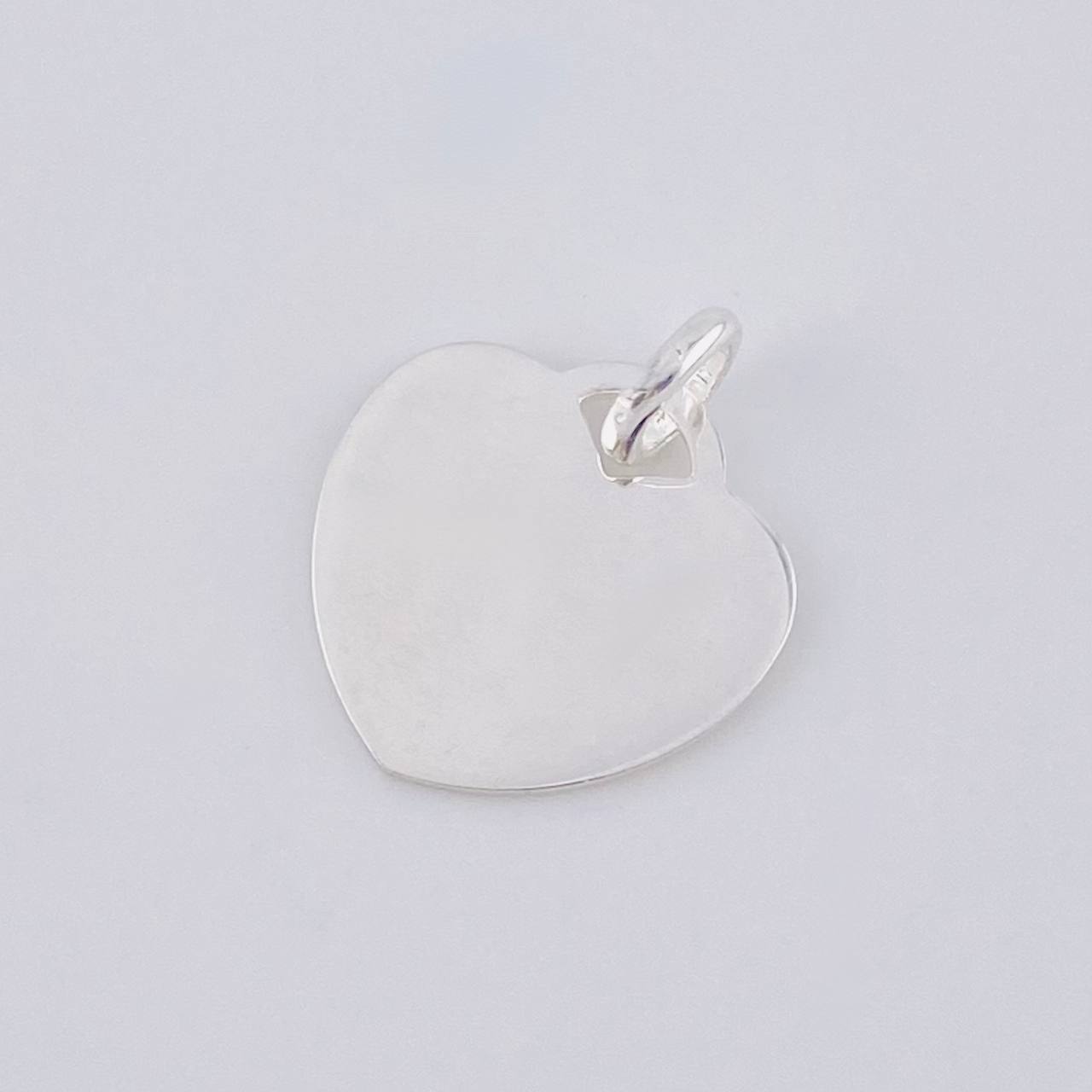 Pendant Heart Plate 1.3 g / 3/4 in Silver 925