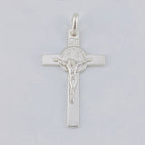 Pendant Cross Christ Saint Benedict 6.1 g / 2 in Silver 925
