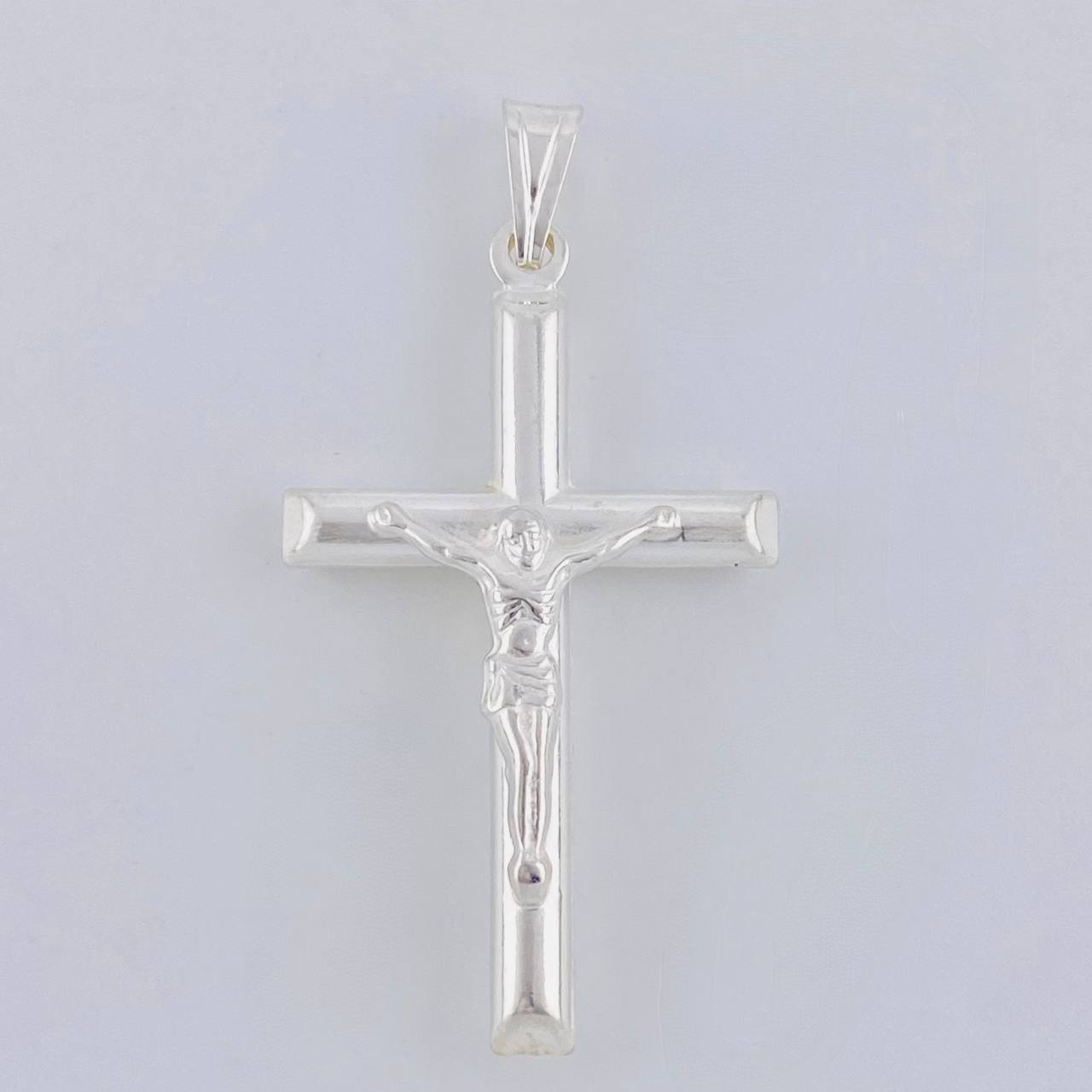 Pendant Cross Christ Flat Ends 3.15 g / 1 3/4 in Silver 925