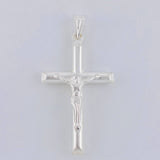 Pendant Cross Christ Flat Ends 3.15 g / 1 3/4 in Silver 925