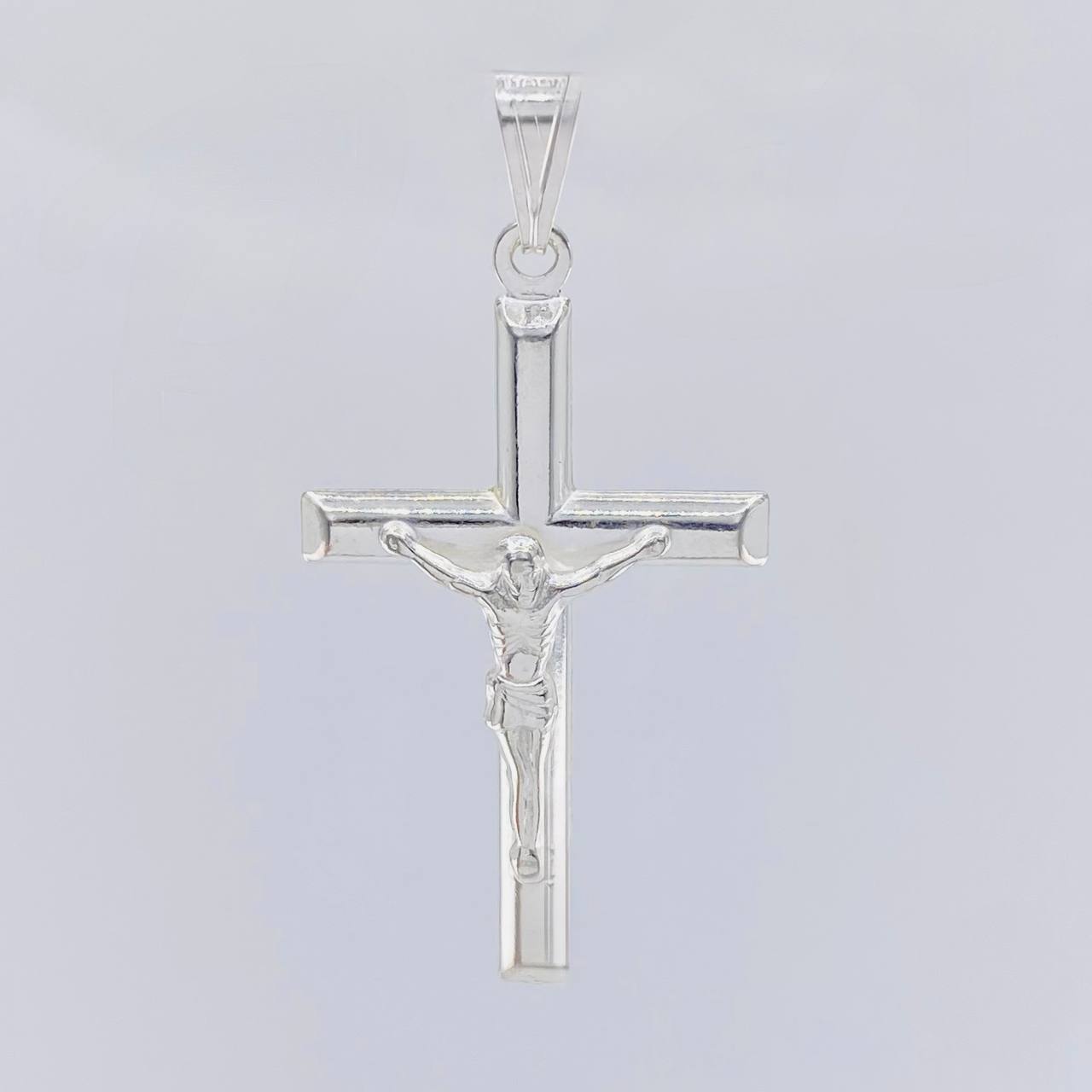 Pendant Cross Christ Flat Ends 3.15 g / 1 3/4 in Silver 925