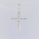 Pendant Cross Christ Flat Ends 3.15 g / 1 3/4 in Silver 925