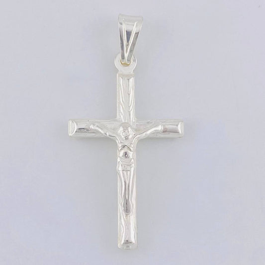 Dije Cruz Cristo 2 g / 1 1/2 in Plata 925
