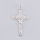 Pendant Cross Christ Saint Benedict 4.45 g / 1 3/4 in Silver 925