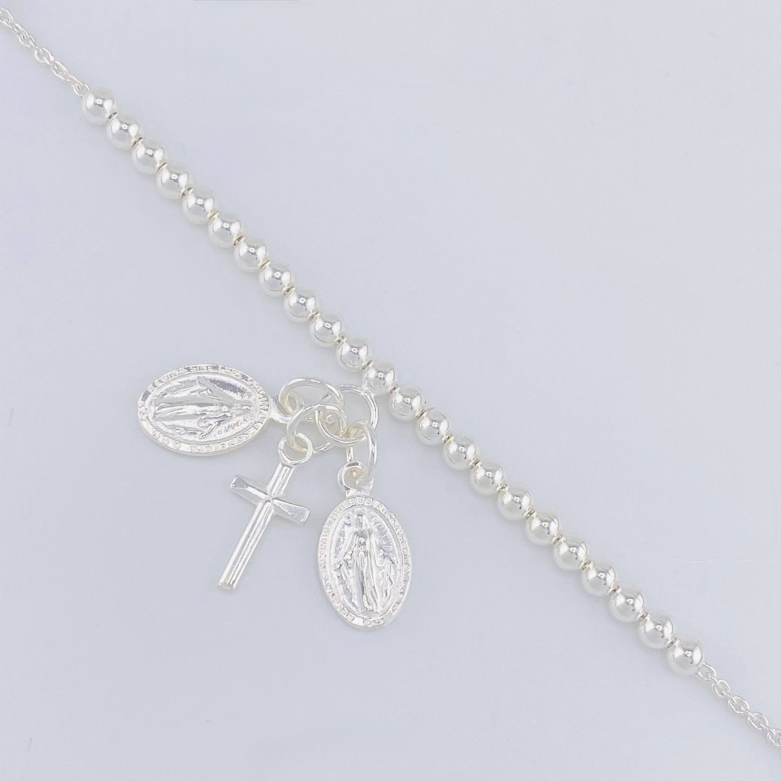 Bracelet Beads Santos Pendants 5 g / 8 1/2 in / 2.3 mm Silver 925
