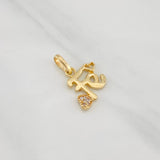 Pendant Faith Heart 1.1g / 3/4 in Yellow Gold 18K