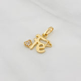 Pendant Faith Heart 1.1g / 3/4 in Yellow Gold 18K