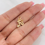 Pendant Faith Heart 1.1g / 3/4 in Yellow Gold 18K