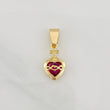 Pendant Heart of Faith 1.45g / 3/4 in Yellow Gold 18K