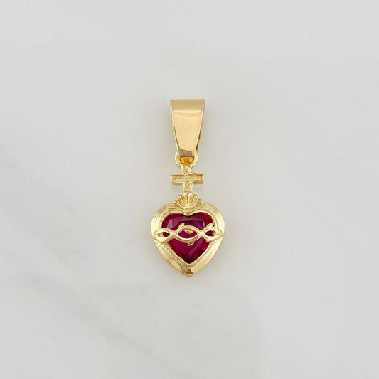 Dije Corazon de Fe 1.45g / 3/4 in Oro Amarillo 18K