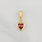 Pendant Heart of Faith 1.45g / 3/4 in Yellow Gold 18K