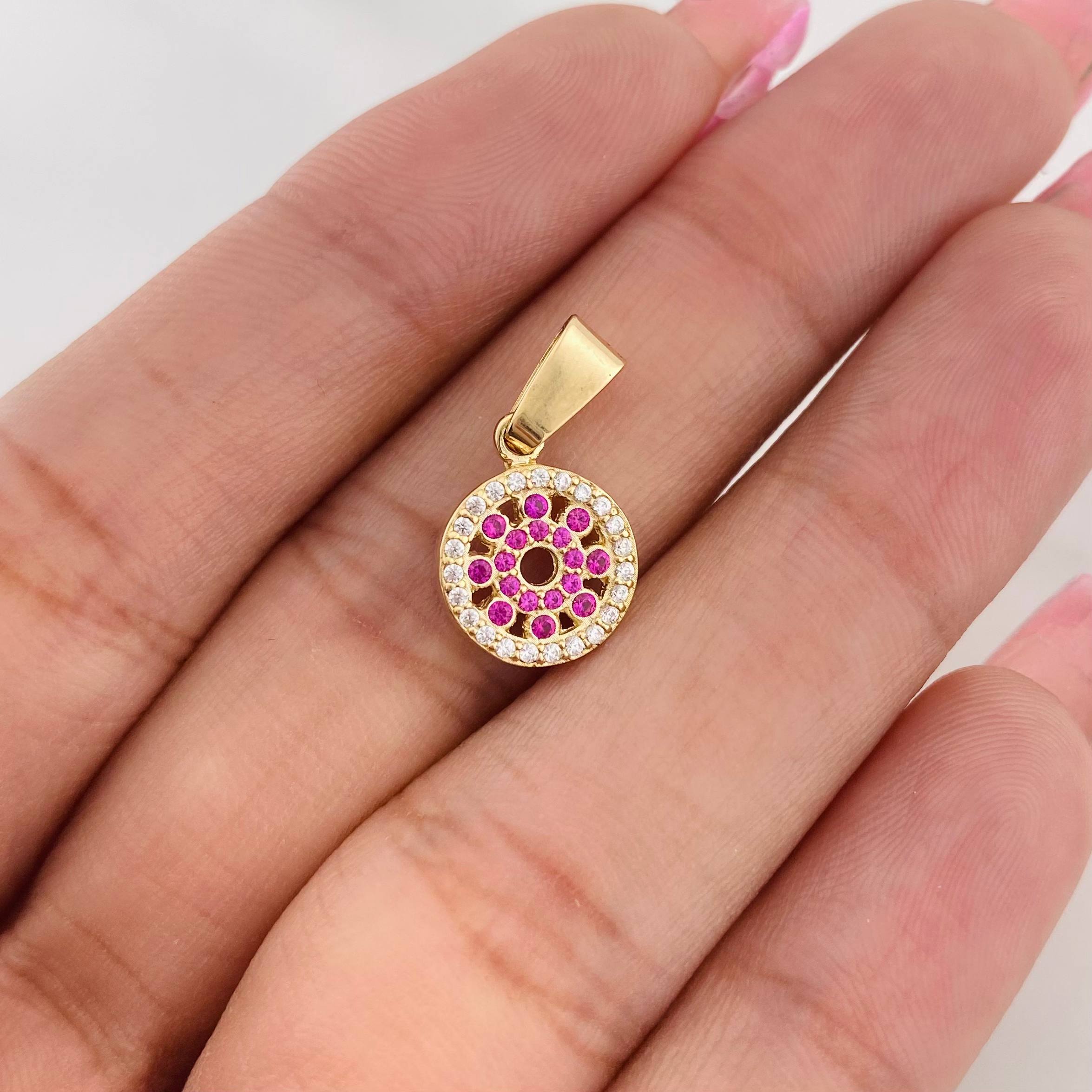 Pendant Protective Eye 2g / 3/4 in Yellow Gold 18K
