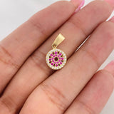 Pendant Protective Eye 2g / 3/4 in Yellow Gold 18K