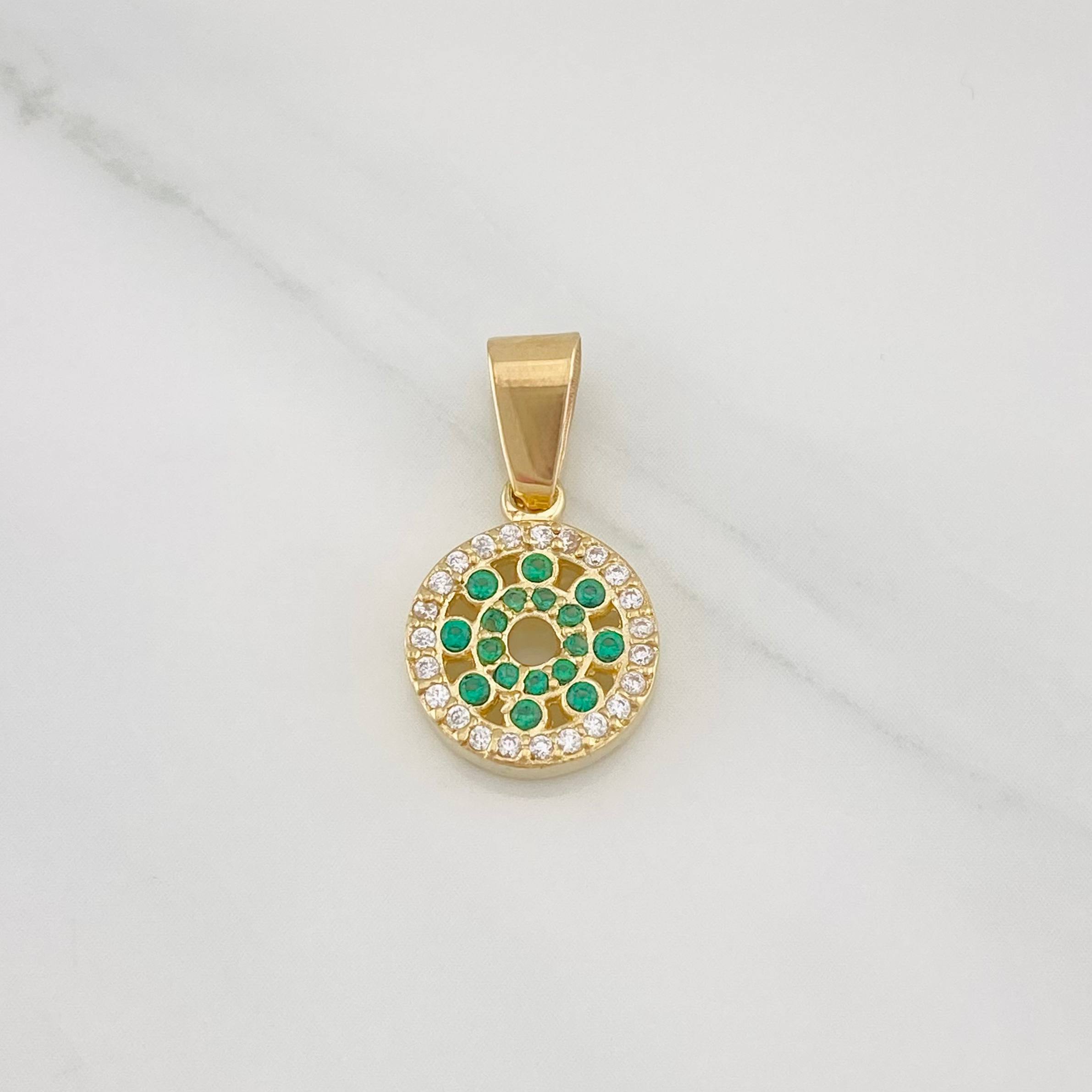 Pendant Protective Eye 1.9g / 3/4 in 18K Yellow Gold