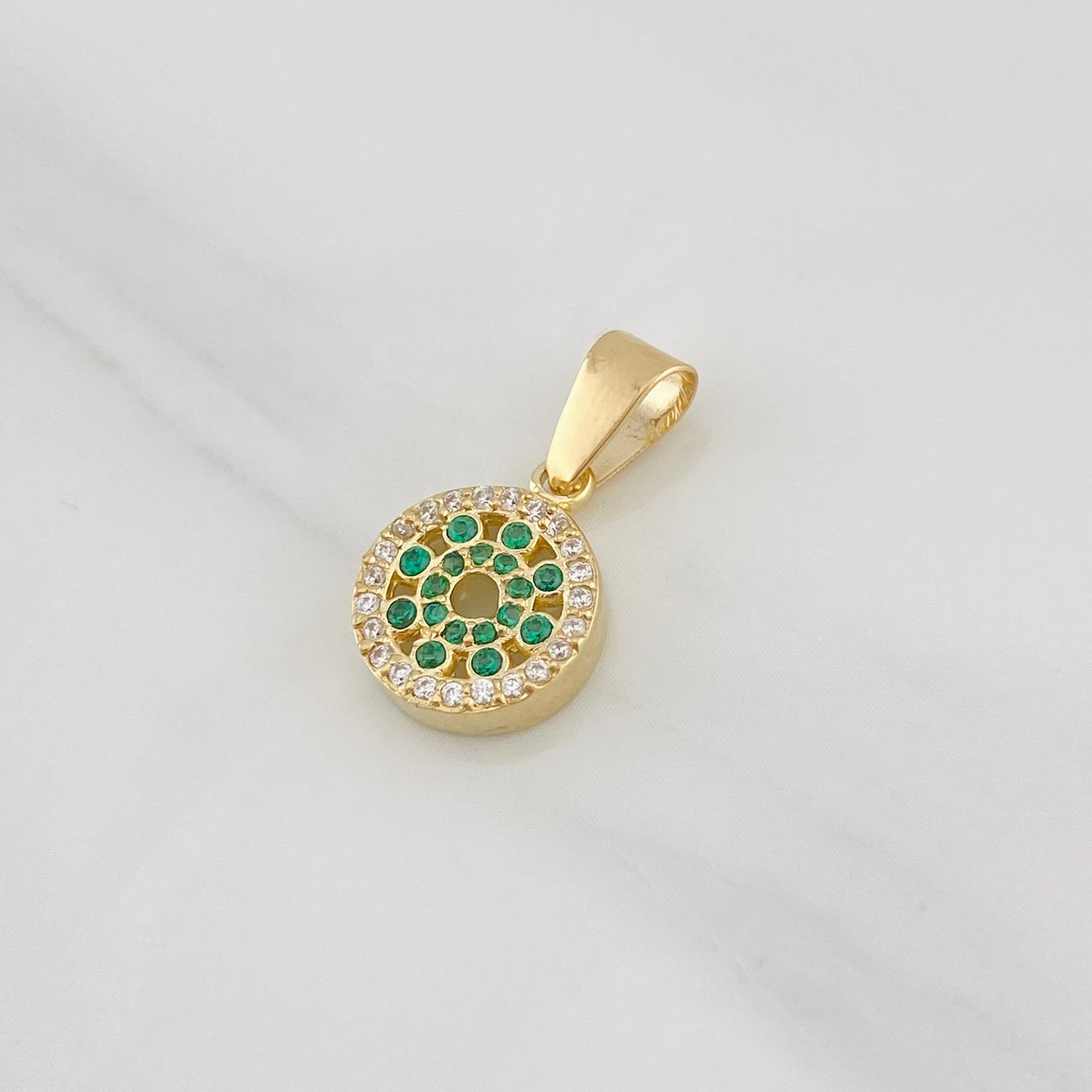Pendant Protective Eye 1.9g / 3/4 in 18K Yellow Gold