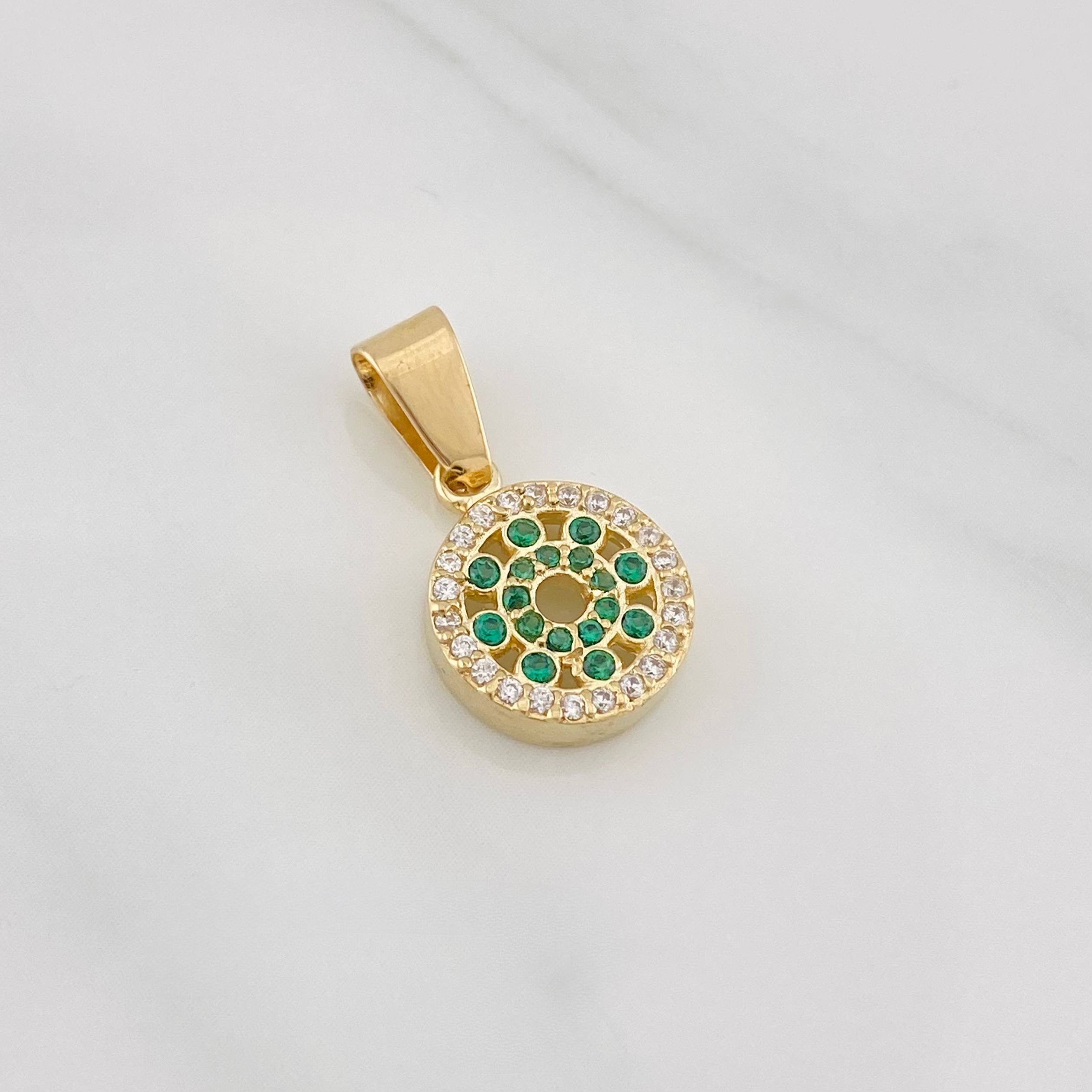 Pendant Protective Eye 1.9g / 3/4 in 18K Yellow Gold