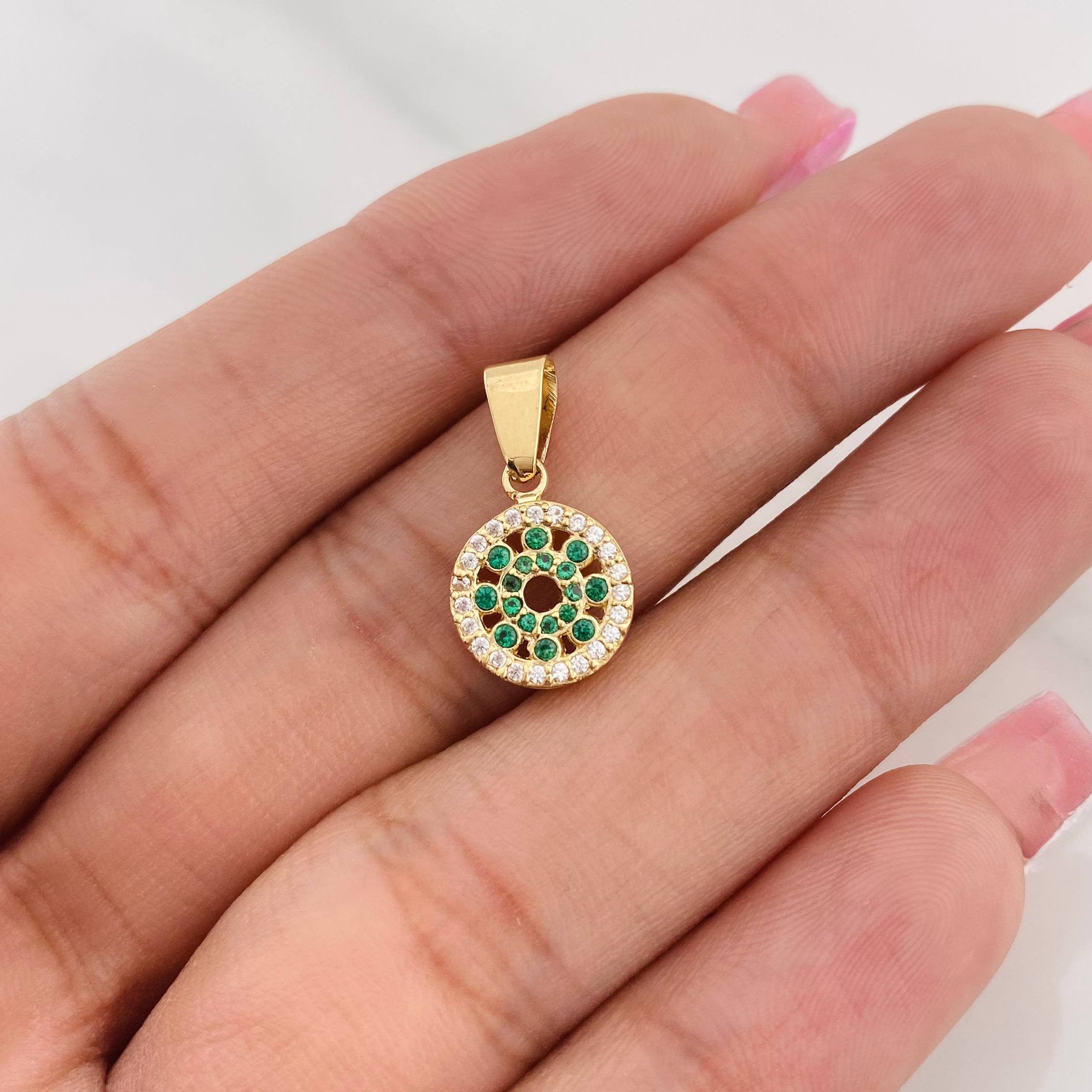 Pendant Protective Eye 1.9g / 3/4 in 18K Yellow Gold