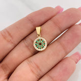 Pendant Protective Eye 1.9g / 3/4 in 18K Yellow Gold
