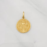 Pendant Medal of Saint Benedict 1.75g / 1 in 18K Yellow Gold