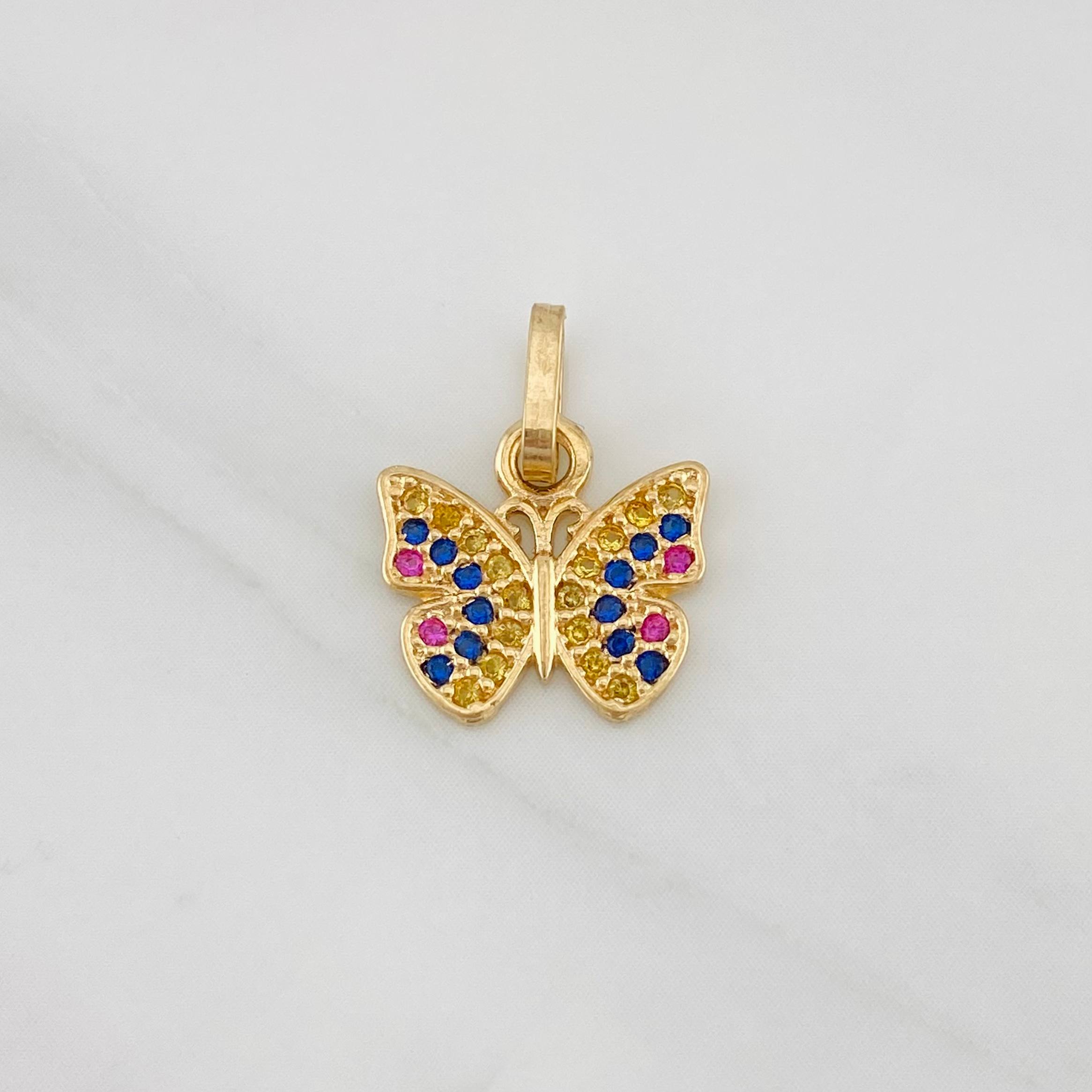 Pendant Butterfly 1.15g / 1/2 in Yellow Gold 18K