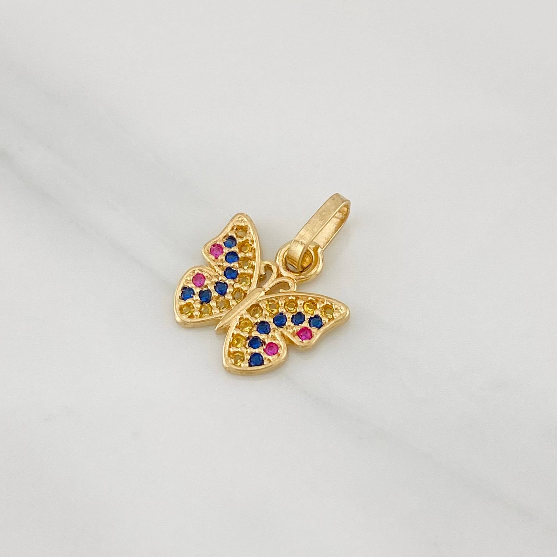 Pendant Butterfly 1.15g / 1/2 in Yellow Gold 18K