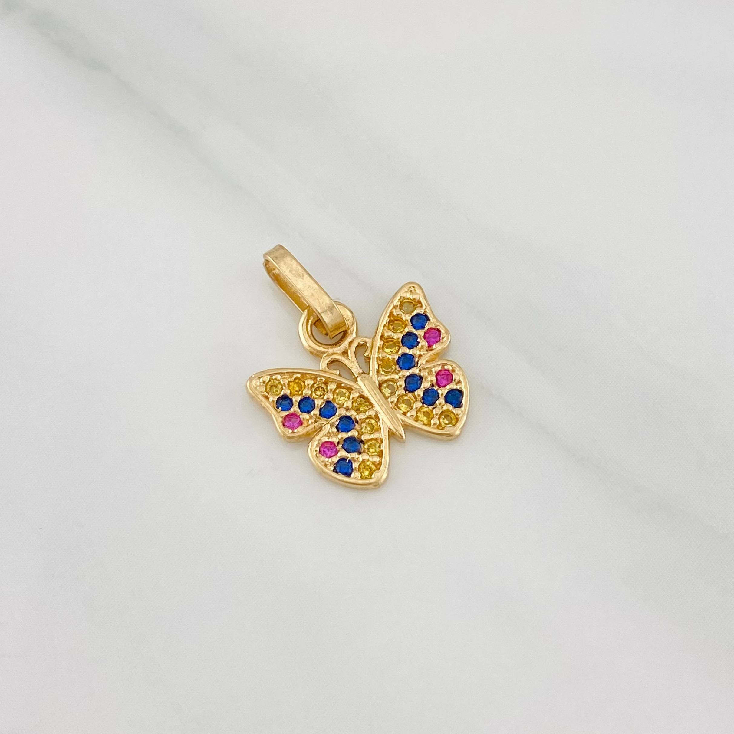 Pendant Butterfly 1.15g / 1/2 in Yellow Gold 18K