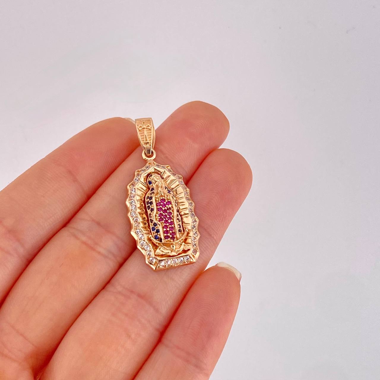 Dije Virgen Guadalupe 5.5g / 1 1/2 in Oro Rosa 18K