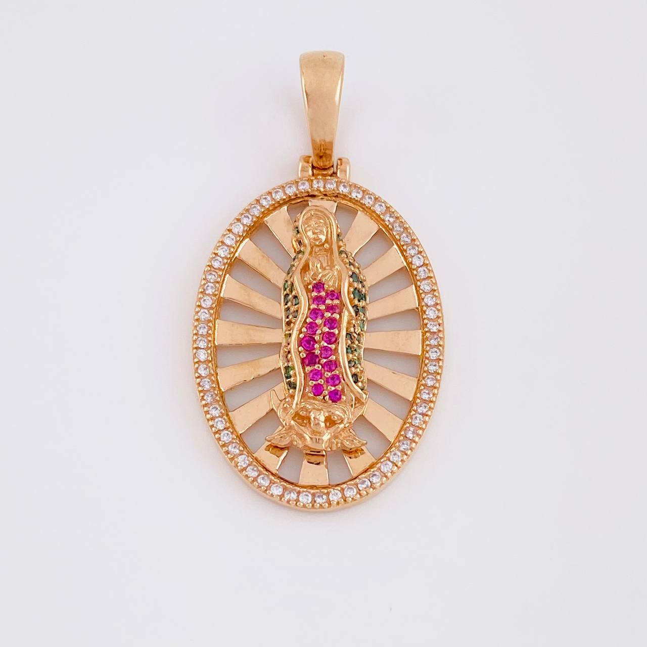 Dije Virgen Guadalupe 8g / 1 1/2 in Oro Rosa 18K