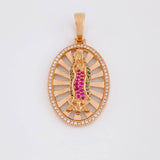Dije Virgen Guadalupe 8g / 1 1/2 in Oro Rosa 18K