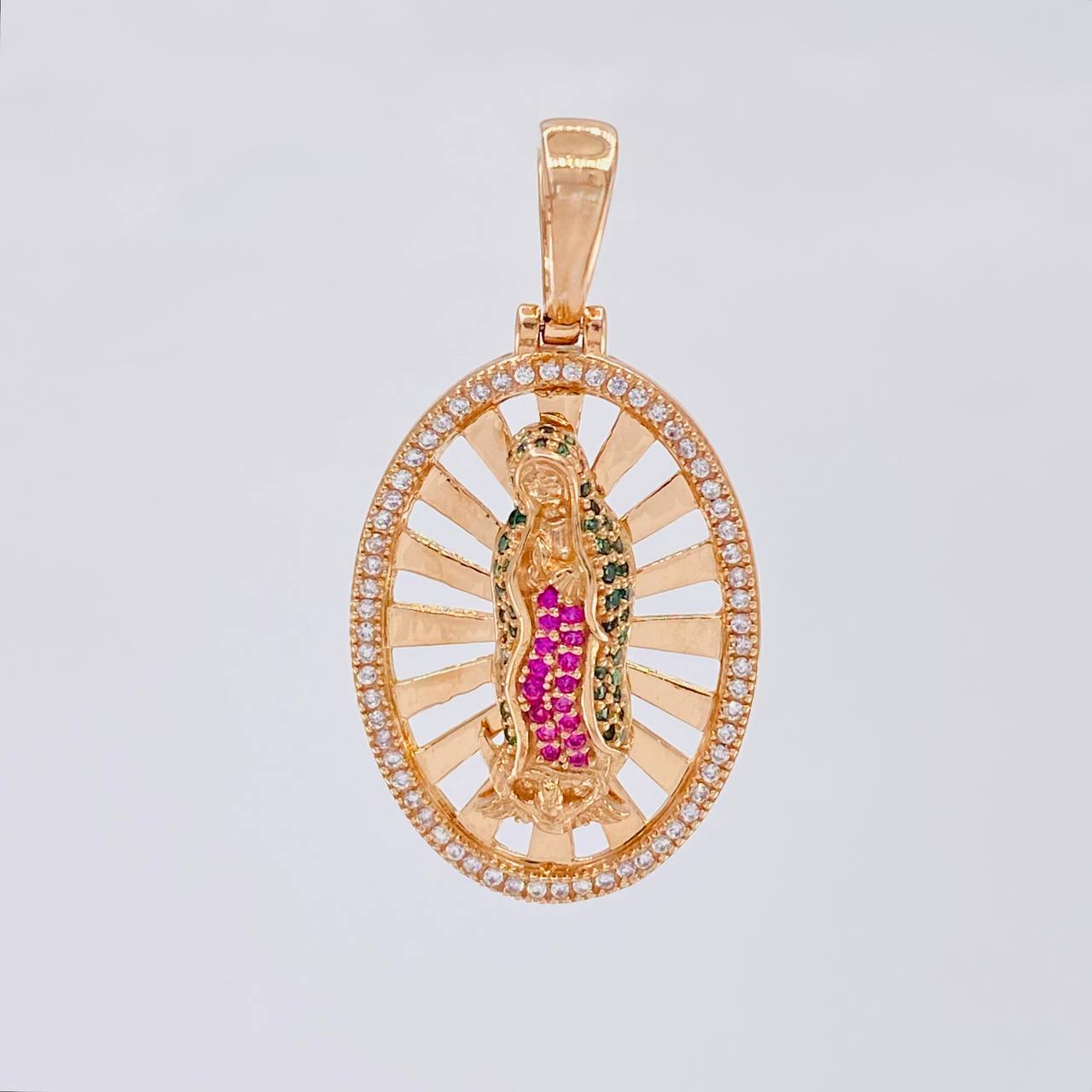 Dije Virgen Guadalupe 8g / 1 1/2 in Oro Rosa 18K