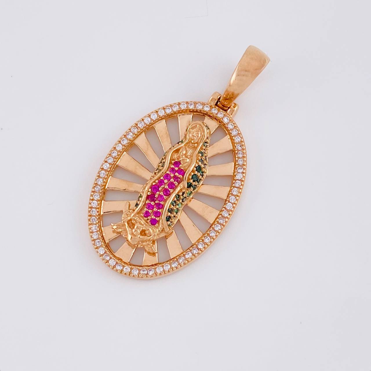 Dije Virgen Guadalupe 8g / 1 1/2 in Oro Rosa 18K