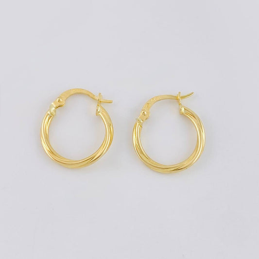 Hoop Earrings Arielle 1.2g / 3/4 in 18K Yellow Gold