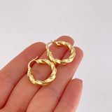 Candongas Lupe 2.9g / 3/4 in Oro Amarillo 18K