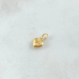 Pendant Heart Dolphin In Between 0.3gr / 1.3cm / Yellow Gold 18K ©