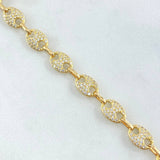 Pulso GC 10gr / 19cm / 7mm Circones Blancos Oro Amarillo 18K ©