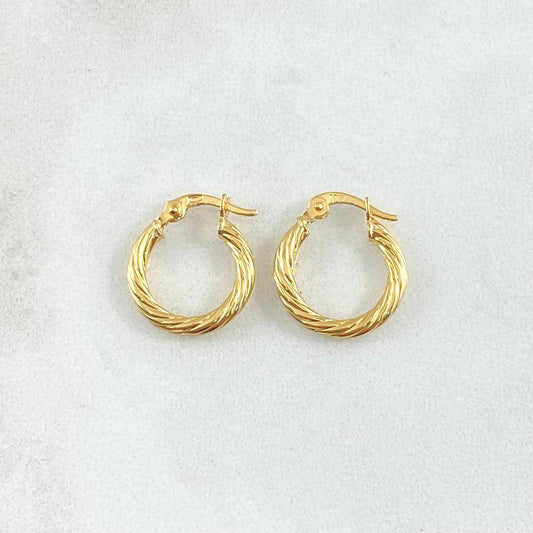 Candongas Mary 1.2gr / 3/4 in / Oro Amarillo 18K
