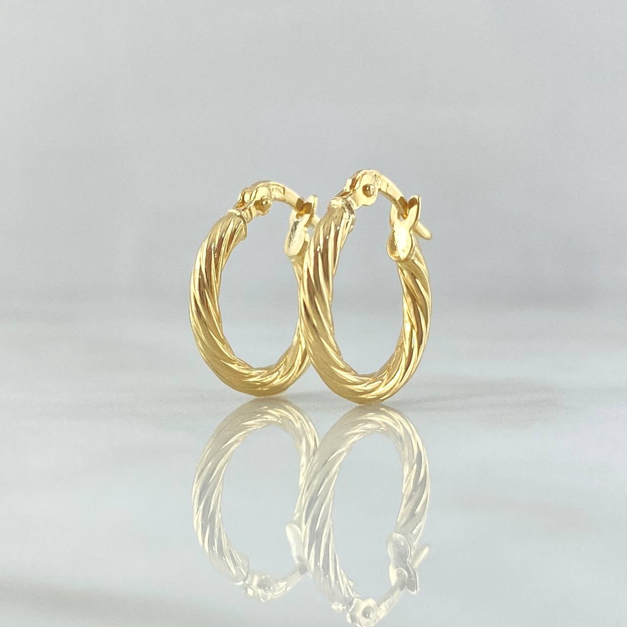 Candongas Mary 1.15gr / 1.7cm / Entorchadas Oro Amarillo 18K *